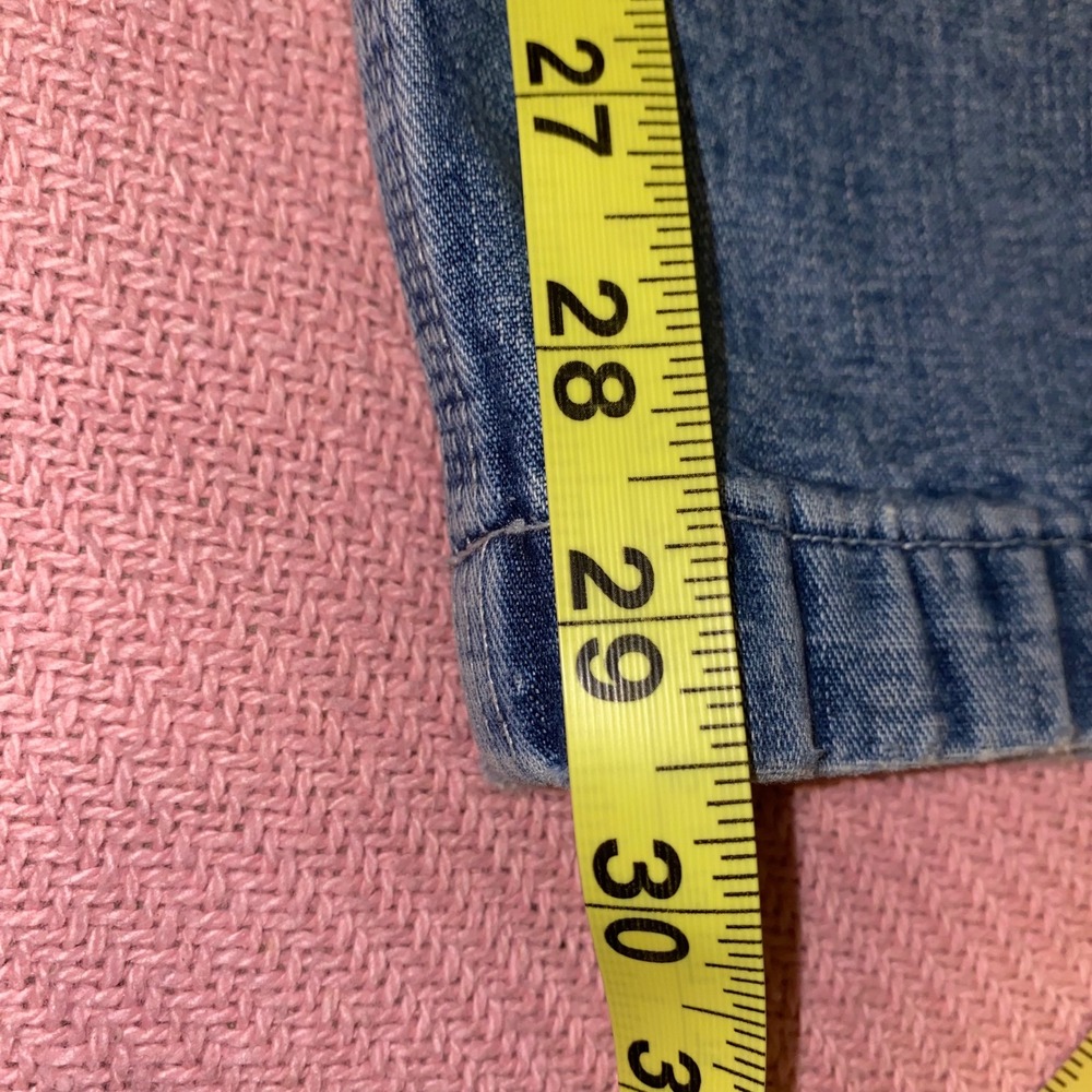 Vintage Limited Jeans Womens Carpenter Pants Size 8 Blue Denim Wide Leg Utility - Picture 5 of 8